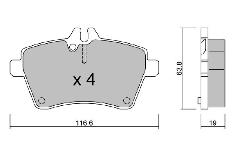 Image of AISIN Brake pad set AISIN BPMB-1005
