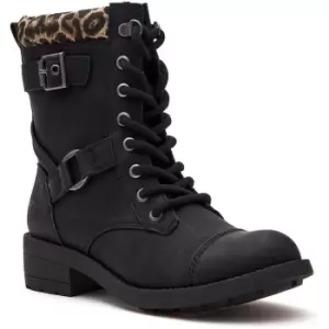 Image of Rocket Dog Womens Thunder Lace Up Faux Leather Long Boots UK Size 7 (EU 40)