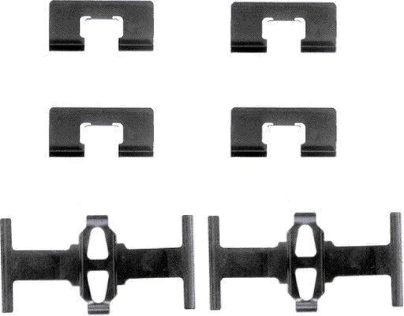Image of HELLA Brake pad fitting kit HELLA 8DZ 355 202-271