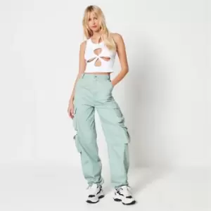 Missguided Pocket Detail Cargo Trousers - Green