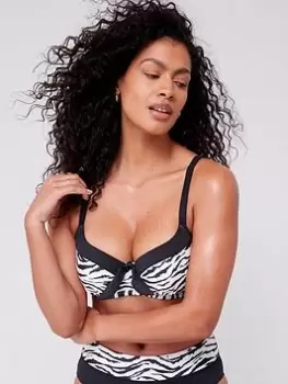 Image of DORINA Burdine Extra Light Padded Bikini Top, Black, Size 34D, Women