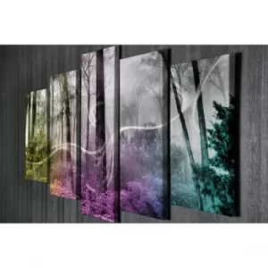 Image of BC97 Multicolor Decorative Canvas Painting (5 Pieces)