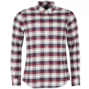 Image of Barbour Mens Stonewell Tailored Fit Shirt Port Large