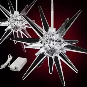 Image of LED Christmas Star Light 2pcs Set Color Changing
