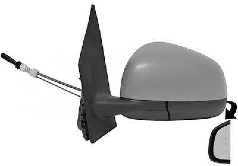 Image of VAN WEZEL 2916805 Wing mirror * HAGUS * Left, Control: cable pull, primed Outside Mirror (50)