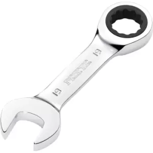 Image of Draper Hi-Torq Stubby Ratchet Combination Spanner 19mm