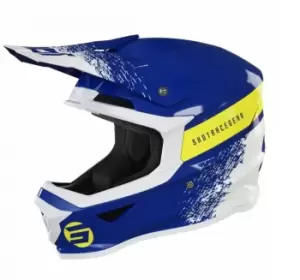 Image of SHOT Furious Roll Navy Glossy Offroad Helmet L