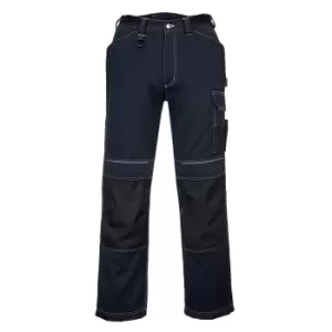 Image of Portwest Mens PW3 Work Trousers (32R) (Navy/Black)