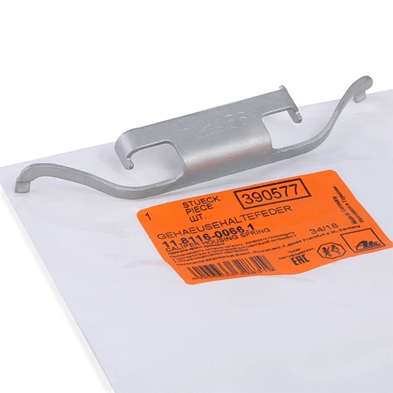 Image of ATE 11.8116-0066.1 Spring, brake caliper Spring,brake caliper (2296)