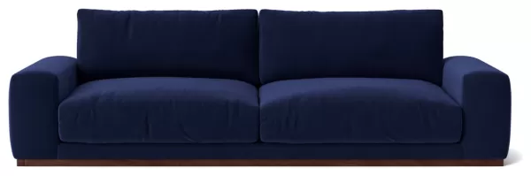 image of Swoon Denver Velvet 4 Seater Sofa - Ink Blue