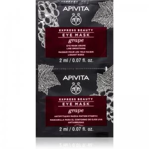 image of Apivita Express Beauty Grape Eye Mask with Smoothing Effect 2 x 2ml