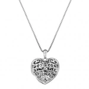 Image of Hot Diamonds Sterling Silver Diamond Filigree Heart Locket