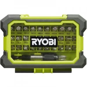 image of Ryobi RAK32MSD 5132002798 Bit set 32 Piece Slot, Pozidriv, Phillips, TORX socket, TORX BO