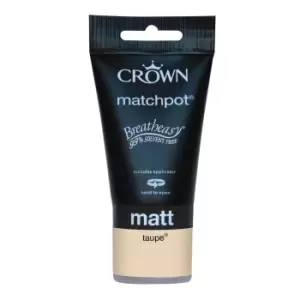 Image of Crown Breatheasy Taupe - Matt Emulsion Paint - 40ml Tester