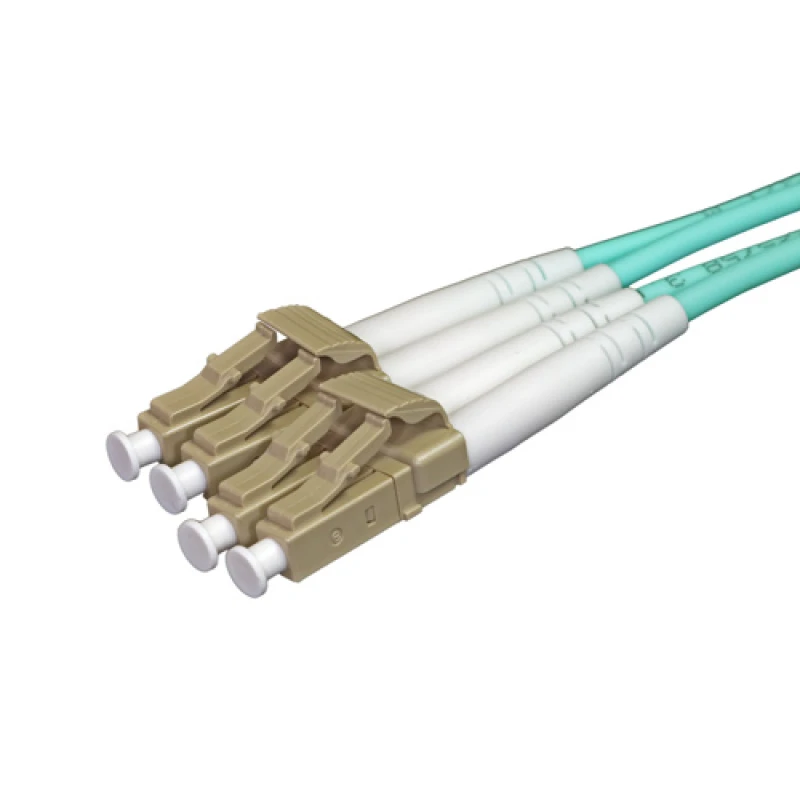 Image of Cablenet 0.3m OM3 50/125 LC-LC Duplex Aqua LSOH Fibre Patch Lead