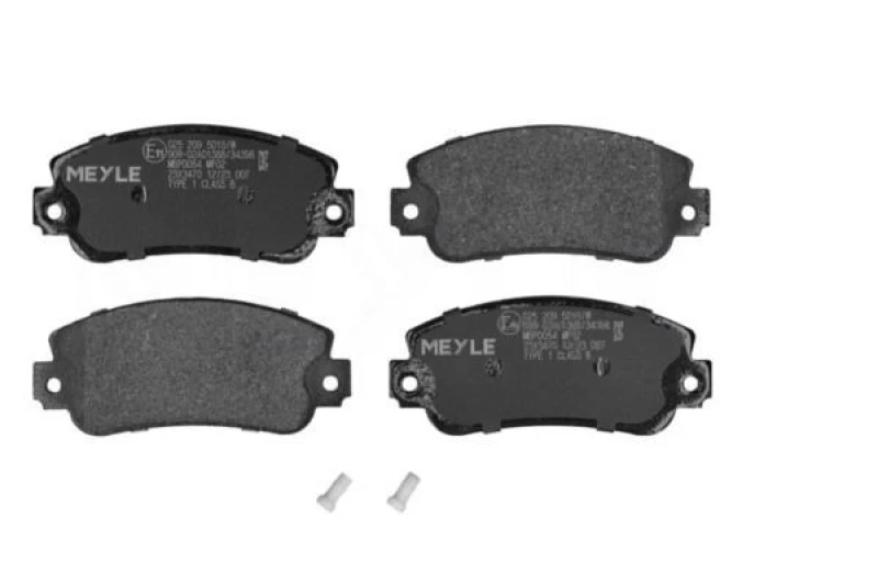 Image of MEYLE 025 209 5018/W Brake pad set Front Axle, incl. wear warning contact, Original Quality, with anti-squeak plate Brake Pad Set,disc brake (402)