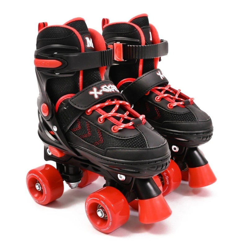 Image of Planet Direct M.Y X-Skate Adjustable Quad Roller Skates Red male Small