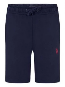 Image of U.S. Polo Assn. Boys Sweat Short - Navy, Size 6-7 Years