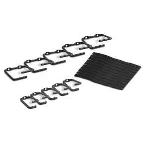 image of Cable Management Rings - Black - 590g - 10 pc(s) - 241mm - 165mm - 51 mm