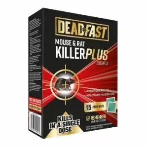 Image of Deadfast Mouse and Rat Killer Plus 15 Sachets