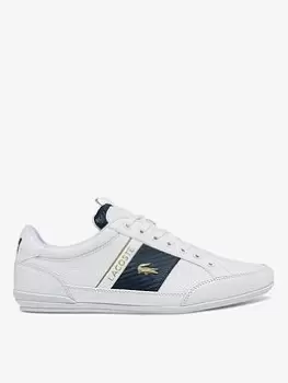 Image of Lacoste Chaymon 0120 Leather Trainers - White, Size 10, Men