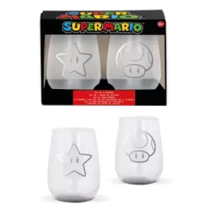 Super Mario Crystal Glasses 2-Packs Case (6)