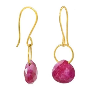 Image of Juvi Designs Gold vermeil boho tiny dancer earrings Red
