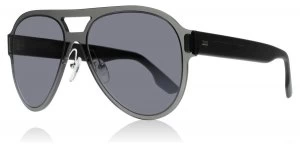 image of McQ 0022S Sunglasses Grey / Black / Silver 001 57mm