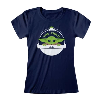Image of Mandalorian - The Child Womens XX-Large T-Shirt - Navy