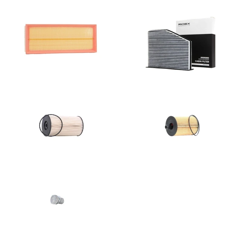 Image of RIDEX 4055F12650 Filter Set with gaskets/seals Filter Set (4055)