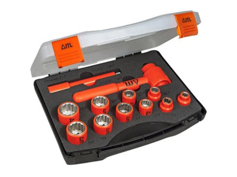 Image of ITL 12 Piece 3/8" Drive Insulated Bi Hexagon Socket Set 03113 Drive: 3/8"