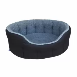 Image of P&L Premium Bolster Dog Bed Black Medium