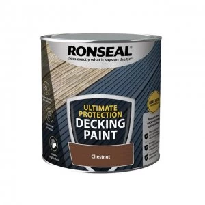 image of Ronseal Ultimate Protection Decking Paint Chestnut 2.5 litre