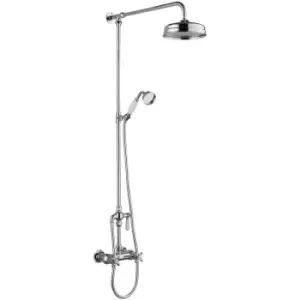 image of Thermostatic Bar Mixer Shower Kit with Handset and Fixed Head - Hudson Reed