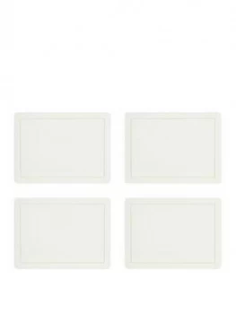 Image of Sabichi Pack Of 4 Cream And Gold Placemats And 4 Coasters