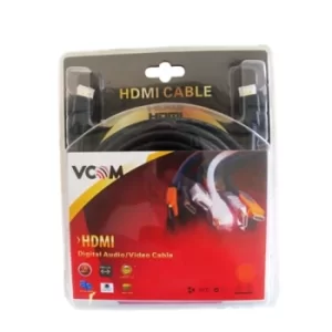 VCOM HDMI 1.4 (M) to HDMI 1.4 (M) 10m Black Retail Packaged Display Cable