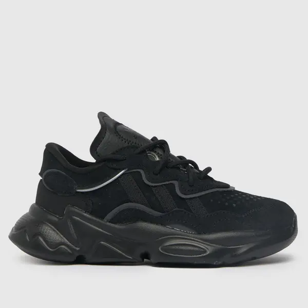 Image of adidas Black ozweego Junior trainers Black UK 12 (EU 30½)