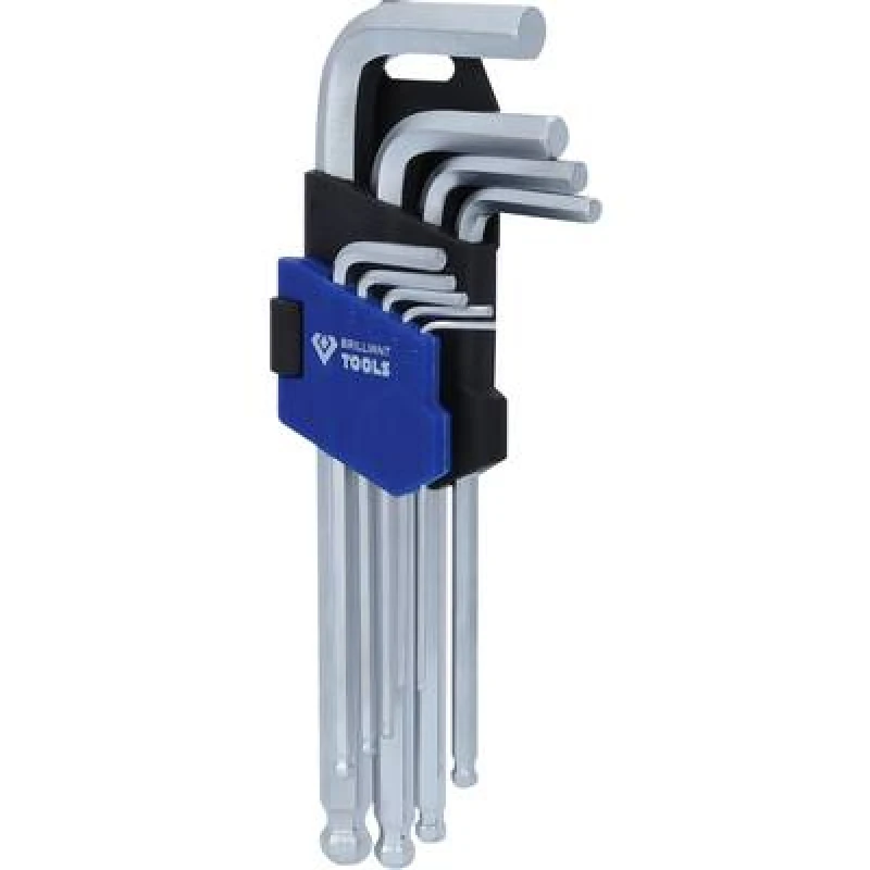 Image of BRILLIANT TOOLS Brilliant Tools BT045009 Allen key set 1.5 mm, 2 mm, 2.5 mm, 3 mm, 4 mm, 5 mm, 6 mm, 8 mm, 10 mm 9 Piece BT045009