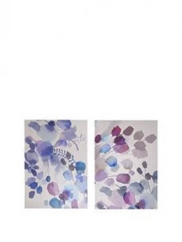Image of Graham & Brown Set 2 Expressive Blooms Canvases