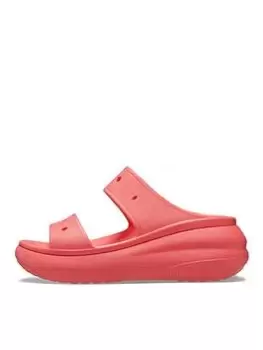 image of Crocs Classic Crush Wedge Sandal - Watermelon, Red, Size 5, Women