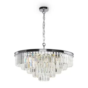 Image of Classic Revero 12 Light Chrome Pendant Ceiling Light
