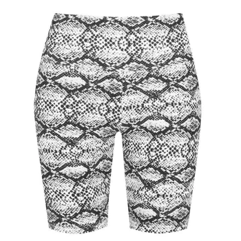 Golddigga Waisted Cycle Shorts Womens - Snake