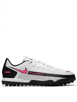 Image of Nike Junior Phantom Gt Academy Astro Turf Football Boot, White/Pink, Size 3