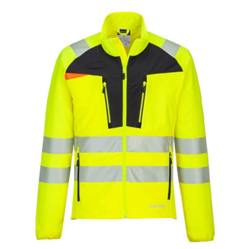 Image of Portwest DX4 Mens Hi Vis Zip Pocket Base Layer Top DX481YBR4XL Colour: Yellow / Black