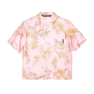 image of PALM ANGELS Abstract Palms bowling shirt