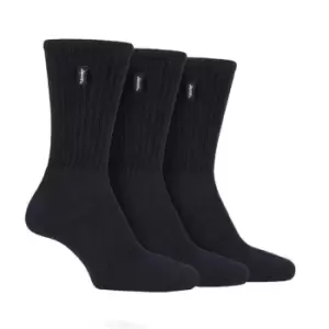 image of Jeep 3 Pack Vintage Boot Socks Mens - Black