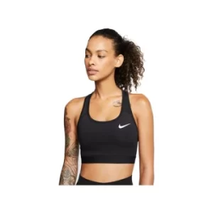 Image of Nike Swoosh Sports Bra Black White XL