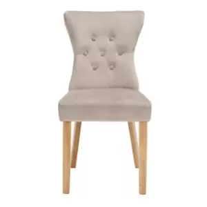 Image of LPD Set Of 2 Naples Dining Chairs Champagne Velvet