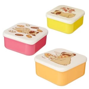 Image of Set of 3 Lunch Boxes - Mopps Pug
