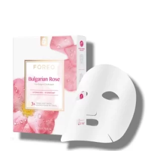 image of FOREO Bulgarian Rose Moisture-Boosting Sheet Face Mask (3 Pack)